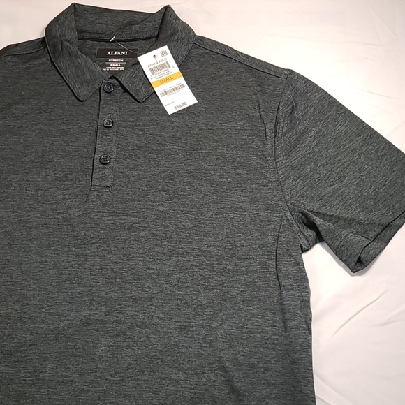 Alfani polo stretch green short-sleeve - Picture 4 of 16